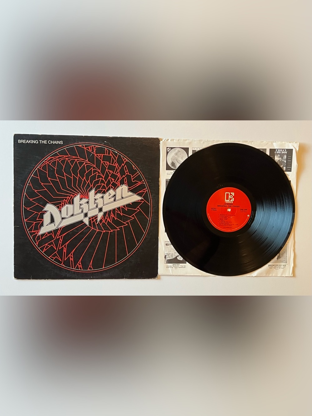 Dokken Breaking The Chains LP 1983 OG US Allied Press Elektra EX/VG+
